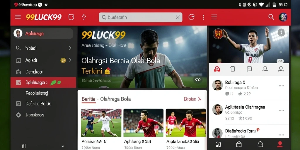 Tampilan antarmuka <strong>99LUCK99</strong> yang menarik dan informatif.