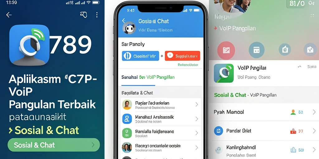 Screenshot utama C789 menampilkan antarmuka VoIP Panggilan yang intuitif.