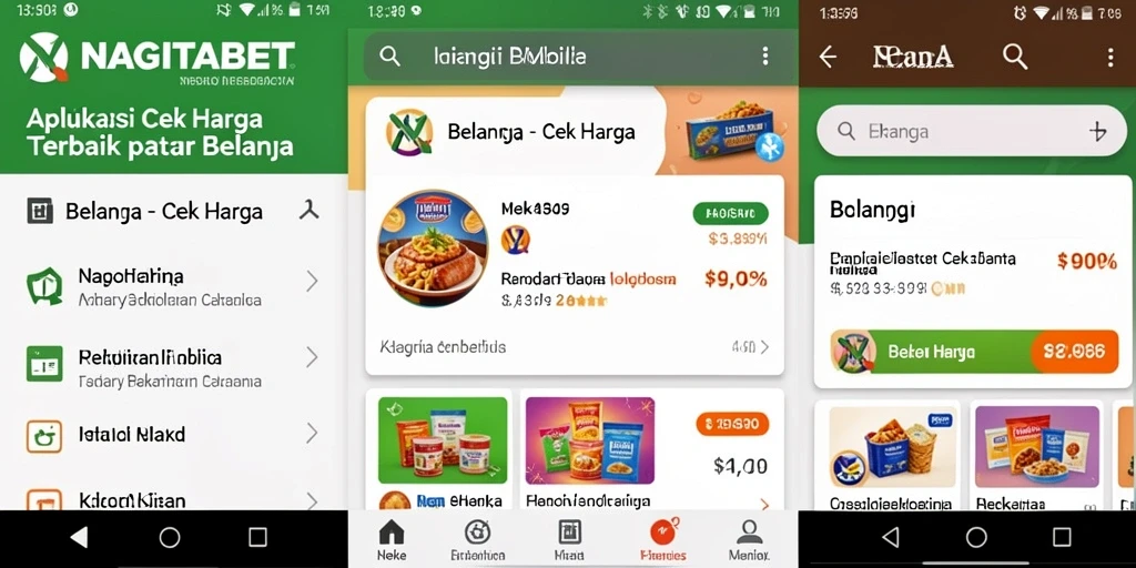 Antarmuka pengguna NAGITABET menampilkan perbandingan harga dengan jelas.