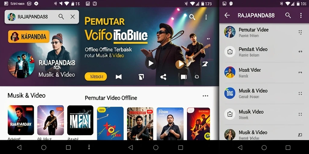 Tampilan antarmuka aplikasi RAJAPANDA88 yang menarik dan fungsional.