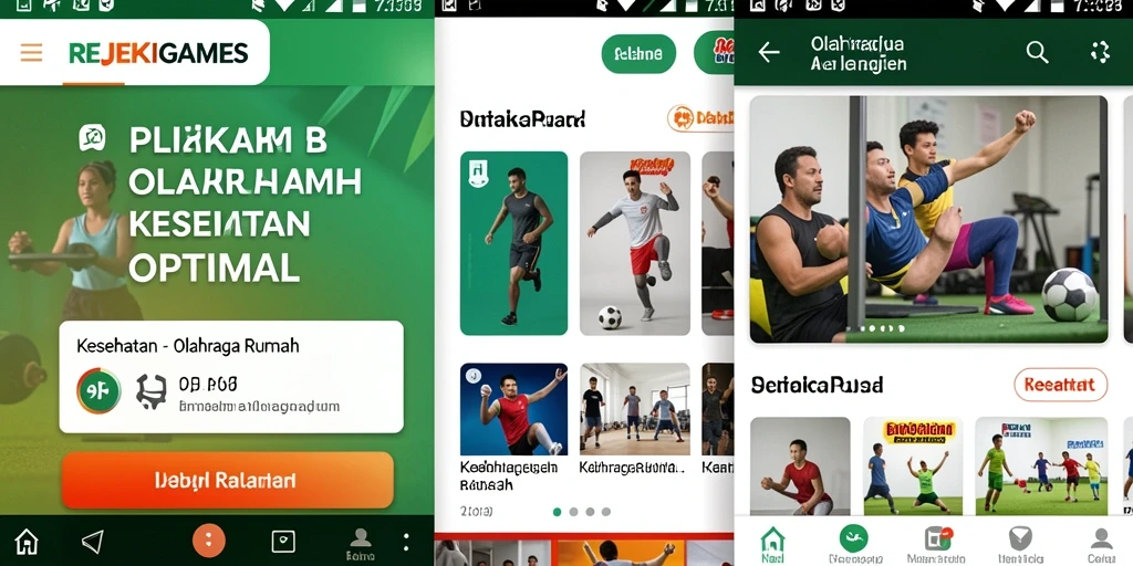 Tampilan antarmuka aplikasi REJEKIGAMES untuk pengalaman olahraga yang menyenangkan.