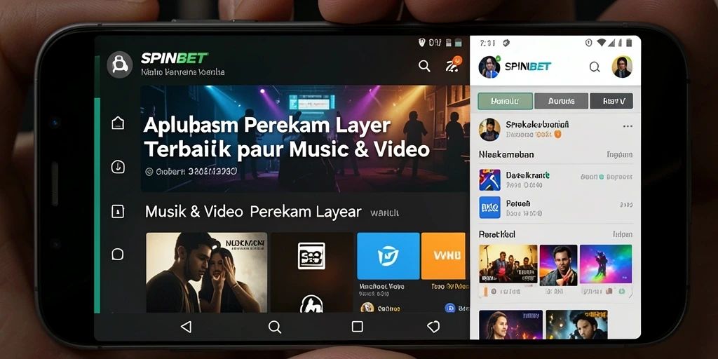 Antarmuka SPINBET saat merekam video layar.